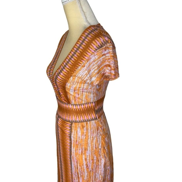 NWT Plenty by Tracy Reece Linen Dress Anthropologie V Neck Cap Sleeve Bohemian 4 - Picture 3 of 14